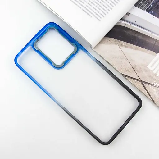 Чехол Epik TPU+PC Fresh sip series для Xiaomi Redmi Note 12 4G Черный / Синий - фото 3