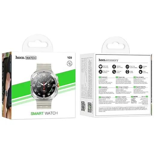 Смарт-годинник HOCO Y29 Smart sports watch (call version) Silver - фото 2