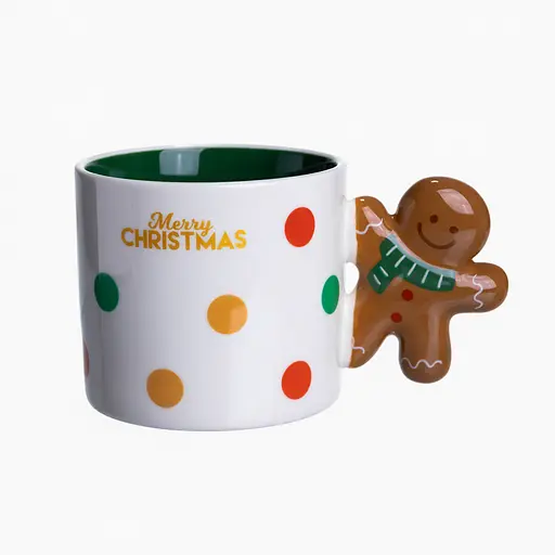 Чашка фарфоровая новогодняя Marry Christmas 350 мл Различные цвета Yiwu FM-CS-51WGR