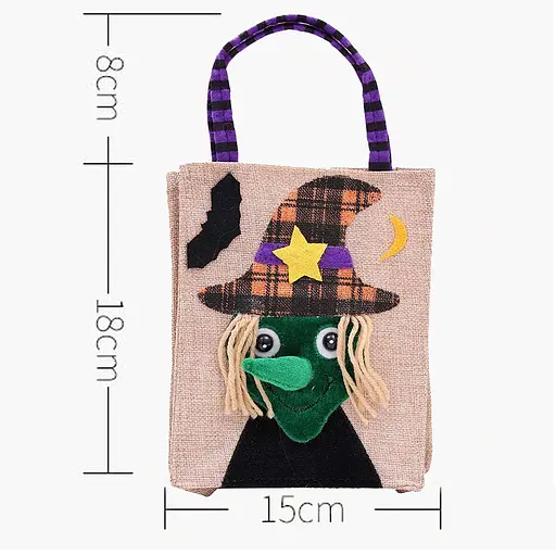 Сумка Лен Хэллоуин 26х15 см "Ведьма", IDEA12-HOL13 - фото 3