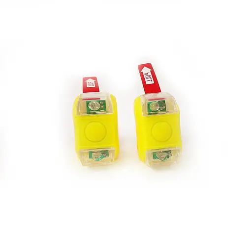 Мигалка LED белый и красный свет силиконовый желтый корпус (G0000621)