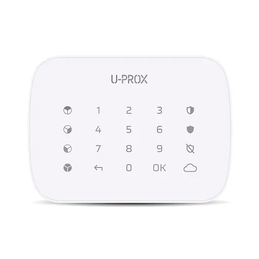 Беспроводная сенсорная клавиатура ITV U-Prox Keypad G4 White для управления четырьмя охранными группами (23-00315)