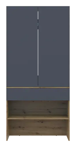 Прихожая Doros Сплит Дуб Артизан/Графит ДСП 94х39х200 (44900271) - фото 3