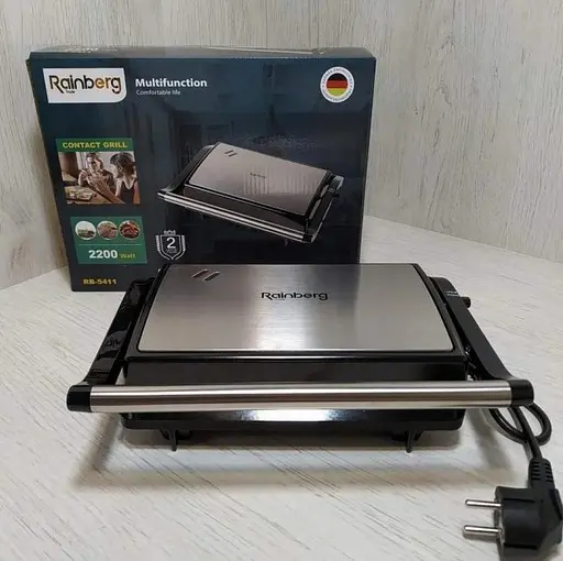 Прижимной контактный домашний электрогриль Rainberg RB-5411 2200 Вт - фото 4