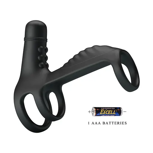 Насадка на пенис с вибрацией Pretty Love Vibrating Penis Sling 11.5 см черный - фото 6