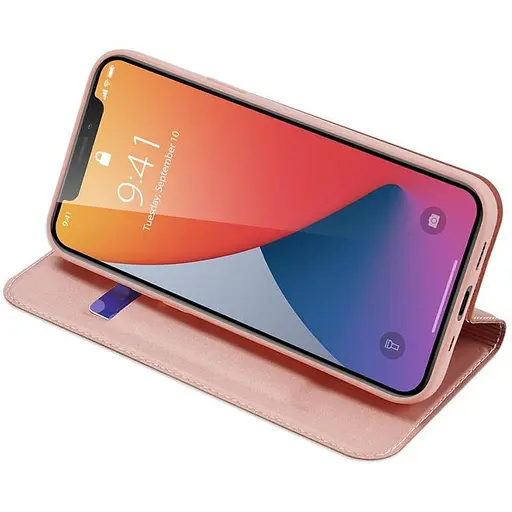 Чехол-книжка Dux Ducis с карманом для визиток для Apple iPhone 13 Pro 6.1 Rose Gold - фото 4