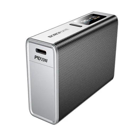 Портативний ЗП Power Bank BOROFONE BJ72 Energy 22.5W+PD20W with display 10000 mAh Metal gray - фото 3