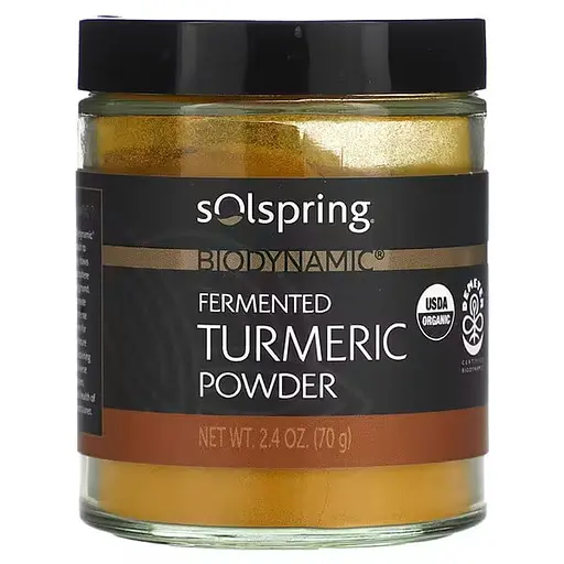 Куркума ферментированная биодинамический порошок Fermented Turmeric Powder Dr. Mercola Solspring 70 г
