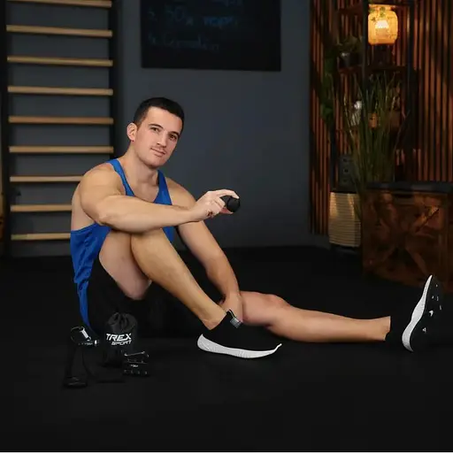 Набір регульованих еспандерів Trex Sport TX-005HSA 5-60кг чорний - фото 4