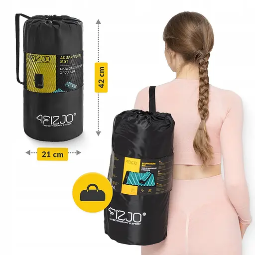 Коврик акупунктурный с валиком 4FIZJO Classic Mat Аппликатор Кузнецова Black/Blue (P-5905973402385) - фото 7