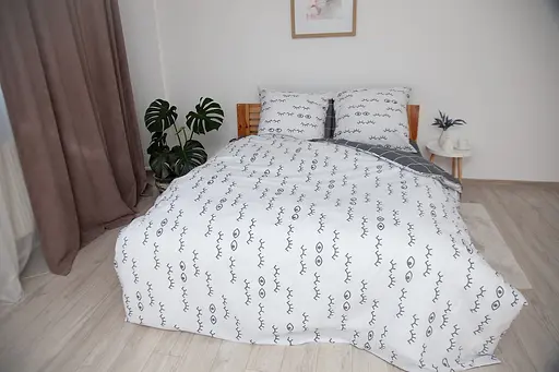 Комплект постельного белья ТЕП Soft dreams White Look полуторный серый с белым (2-03857_27784) - фото 3