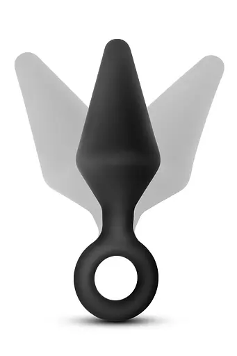 Анальна пробка Anal Adventures Platinum Loop Plug Medium 11.4 см (чорний) - фото 2