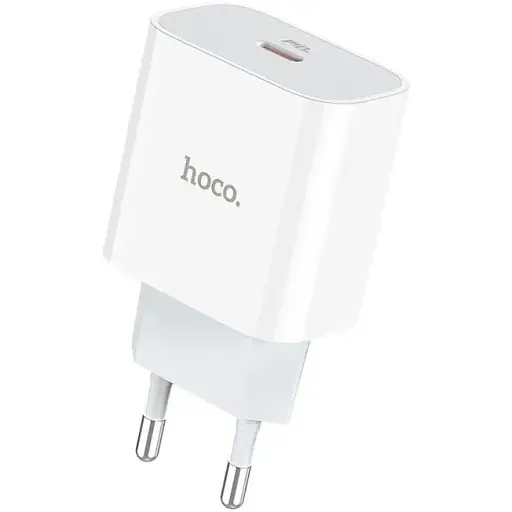 Сетевое зарядное устройство Hoco C76A Plus Speed ​​source PD20W charger белый - фото 1