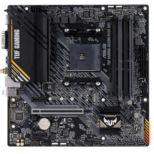 Материнская плата ASUS TUF Gaming A520M-Plus WIFI (TUF Gaming A520M-Plus WIFI) (Socket AM4, AMD A520, Micro-ATX) - фото 1