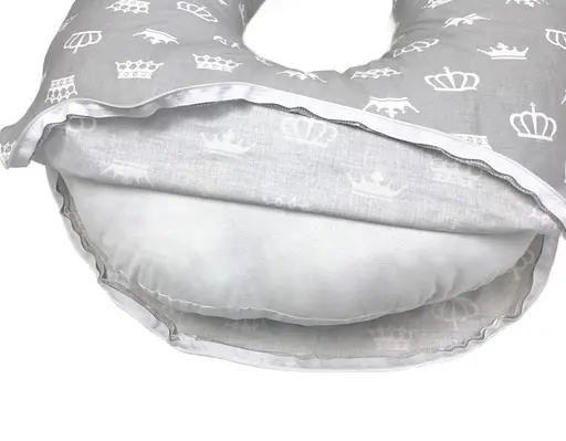 Подушка для годування Moontime "Корони на сірому" - фото 2