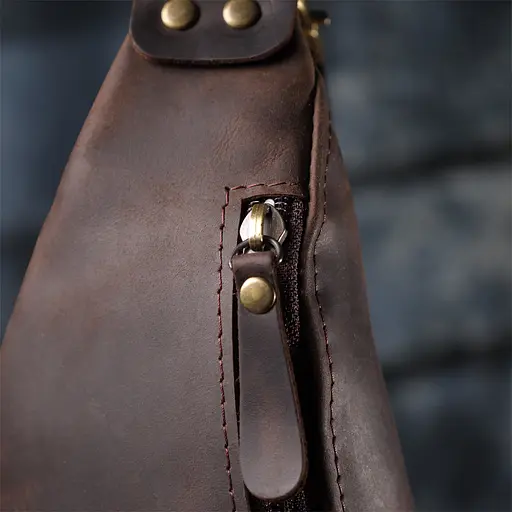 Чоловіча стильна бананка з натуральної vintage шкіри SHVIGEL 29х11х4,5 см sum0027449 - фото 20