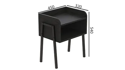 Тумба модульна Джузі 540x450x320 метал Чорний ДСП Сосна Кембра 16мм FRD-102970 - фото 3