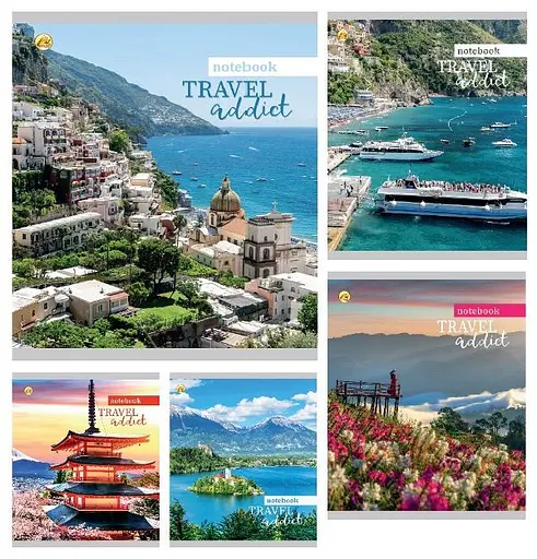 Тетради ученические 60 листов клетка Тверда 41605 Пейзаж, 10 шт. в упаковке