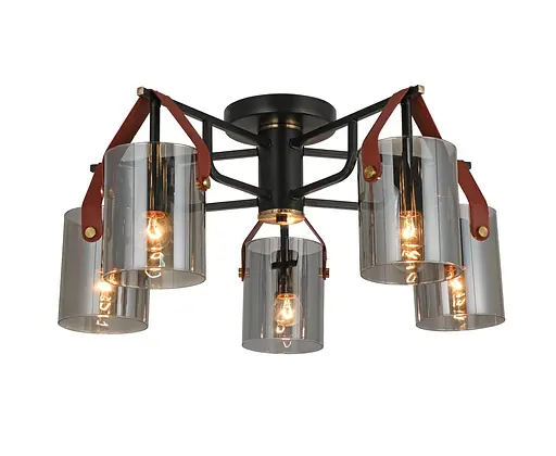Потолочная люстра G 321036/5 Copper+Matt black