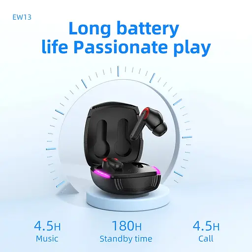 Блютуз Стерео Гарнитура Hoco EW13 Черный - фото 4