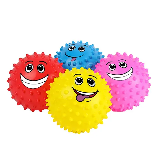 М’яч Їжак, BT-PB-0227, 25 г, 12 см, смайлик (В асортименті), 3 шт. в упаковці - фото 2