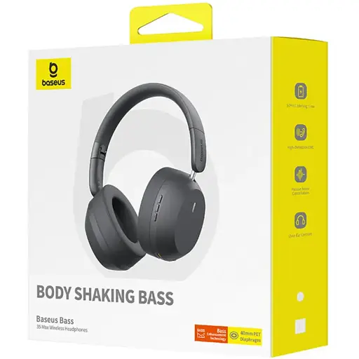Беспроводные наушники Baseus Bass 35 Max Wireless Headphones Twilight Grey - фото 2