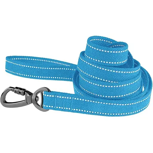 Поводок для собак Barksi Сotton с карабином на замке 500x2 см голубой - фото 1