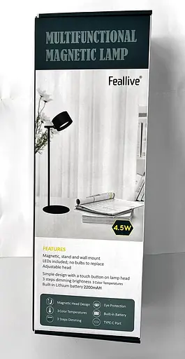 Настільна лампа Feallive, світлодіодна, акумуляторна, багатофункціональна, з сенсорним керуванням, регульованою яскравістю - фото 7