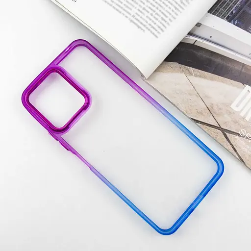 Чехол Epik TPU+PC Fresh sip series для Xiaomi Redmi 12 Синий / Фиолетовый - фото 2