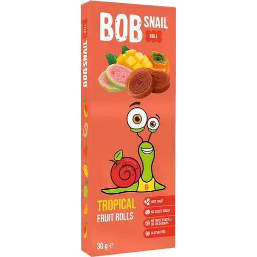 Фруктовые конфеты Bob Snail Манго-Хурма-Гуава 30 г - фото 1