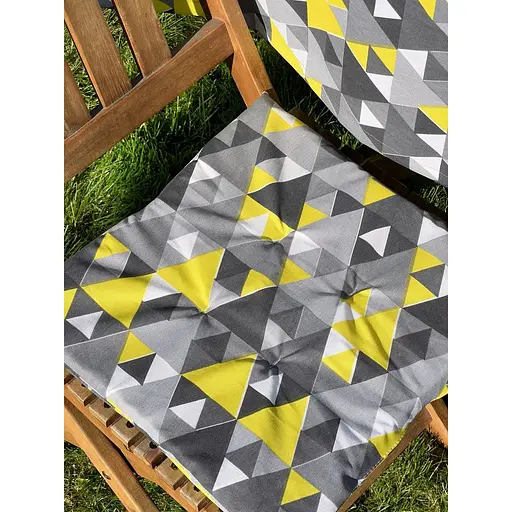 Водовідштовхувальна подушка для стільця з 3D-принтом Графіка 40х40 см сіра 8 шт. - фото 3