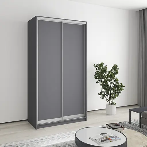 Шкаф-купе двухдверный MebelStar Стандарт AL 2ДСП 110x60x210 см Антрацит (MBS-2307)