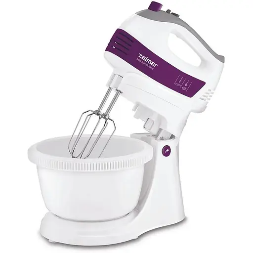 Міксер із чашею Zelmer 700Вт.5 швидкостей функція турбо 2 пластикові чаші ZHM 2460 P - фото 1
