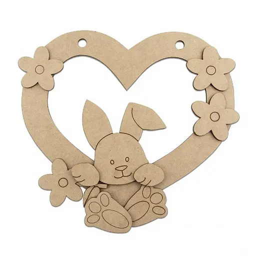 Заготовка для декорирования "Зайчик в сердце" Fabrika Decoru FDPO-131 - фото 1