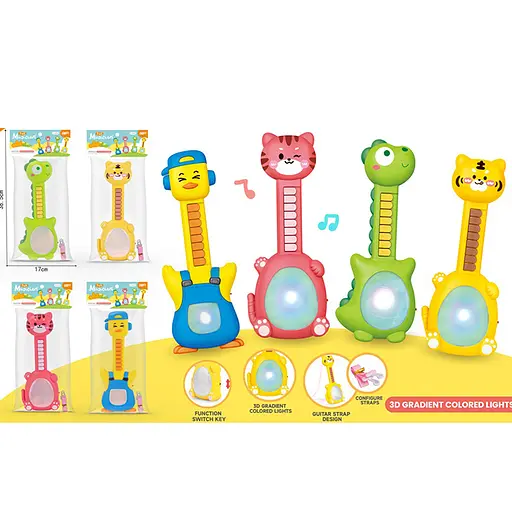 Гитара детская, S680-125, 29 см, с музыкальными и световыми эффектами (в ассортименте) - фото 4