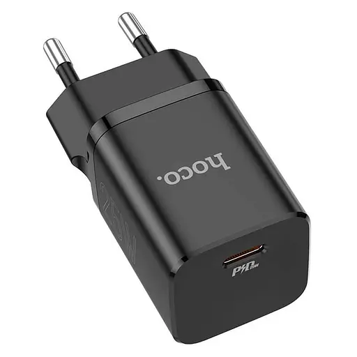 Адаптер сетевой HOCO Rigorous charger N19 1 выход Type-C 25W черный - фото 1