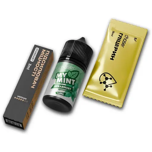 Набір компонентів для самозамісу сольової заправки Chaser My Mint 30 мл Spearmint М'ята 0-50 мг (19045) - фото 1