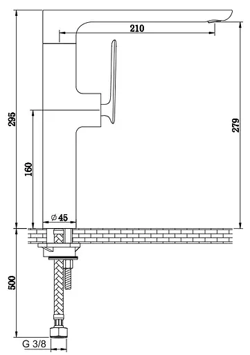 Смеситель для умывальника Kohlman Experience black matt высокий QB175EB Черный матовый - фото 2