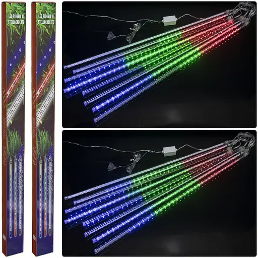 Гірлянда електрична LED Дощ, D-31, 8 шт., кольорова, 80 см