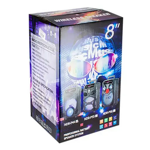 Портативна Bluetooth-колонка NDR-P44 8 дюймів (Black) - фото 5