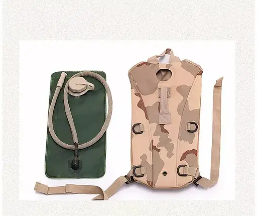 Тактическая питьевая система гидратор KMS (гидропак + рюкзак) Песочный камуфляж - фото 5