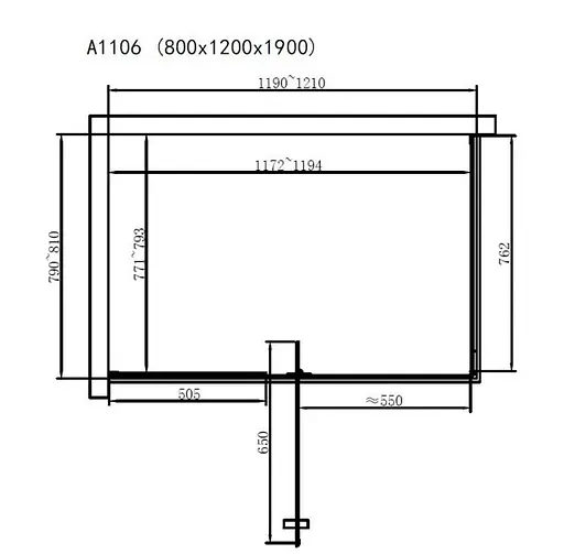 Душевая кабина Dusel А1106 1200x800x1900, Универсальная, прозрачная, хром, 120x80 - фото 5