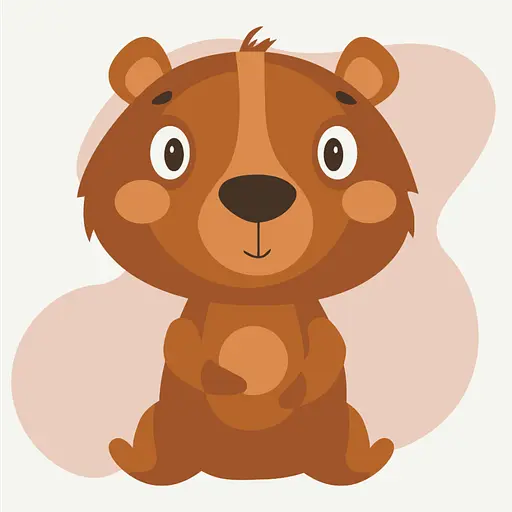 Розпис на полотні "Ведмедик" Brushme MBS023, 20х20 см - фото 1