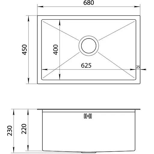 Комплект кухонної мийки та змішувача Nett з нержавіючої сталі NS-6845 - фото 7