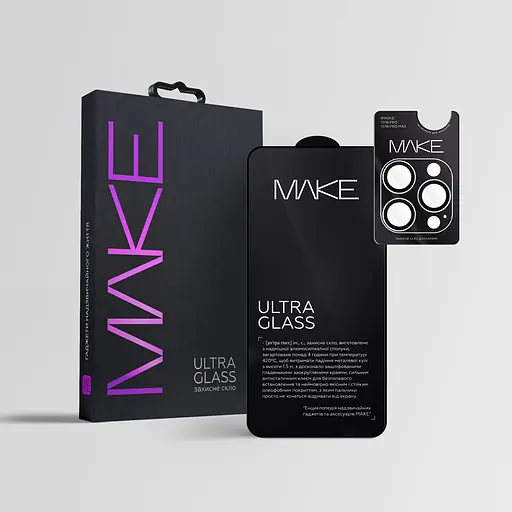 Захисне скло для камери MAKE Apple iPhone 17 Pro Ultra+ Glass - фото 1