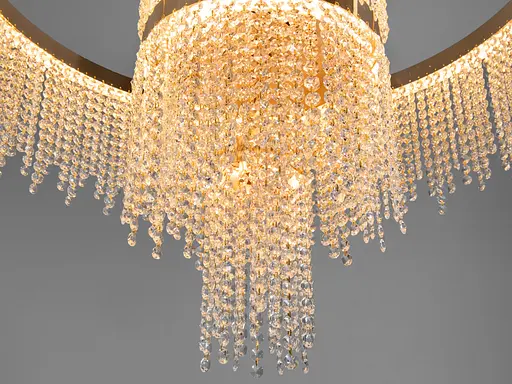 Люстра кришталева Diasha 376 золотиста LED 165Вт - фото 4