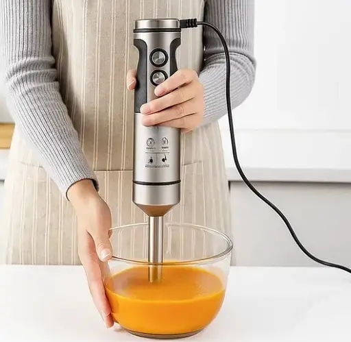 Заглибний портативний блендер HM-8046 нержавіюча сталь 1000 Вт Сірий з Чорним - фото 8