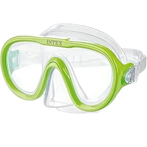 Дитяча маска для плавання Intex 55916 Зелена, розміром M. Від 8 років