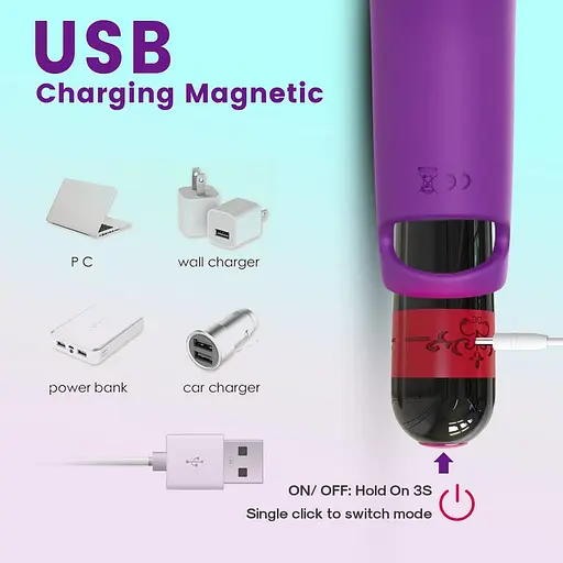 Вібратор на палець B - Series Joy Aurora, 11.8 см (фіолетовий) - фото 6