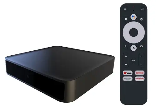 ТБ-приставка Dcolor GD2 Amlogic S905Y4, 2Gb/32Gb, Wi-Fi 2.4G +5G +100 Mb, USB2.0x2, AV, Mali-G31, HDMI, Bluetooth пульт голосове управління, BT 5.0, Android TV 11, сертифікація Google та Netflix 4K HDR 10+, Google Chromecast, Google Assistant, Dolby Audio - фото 2